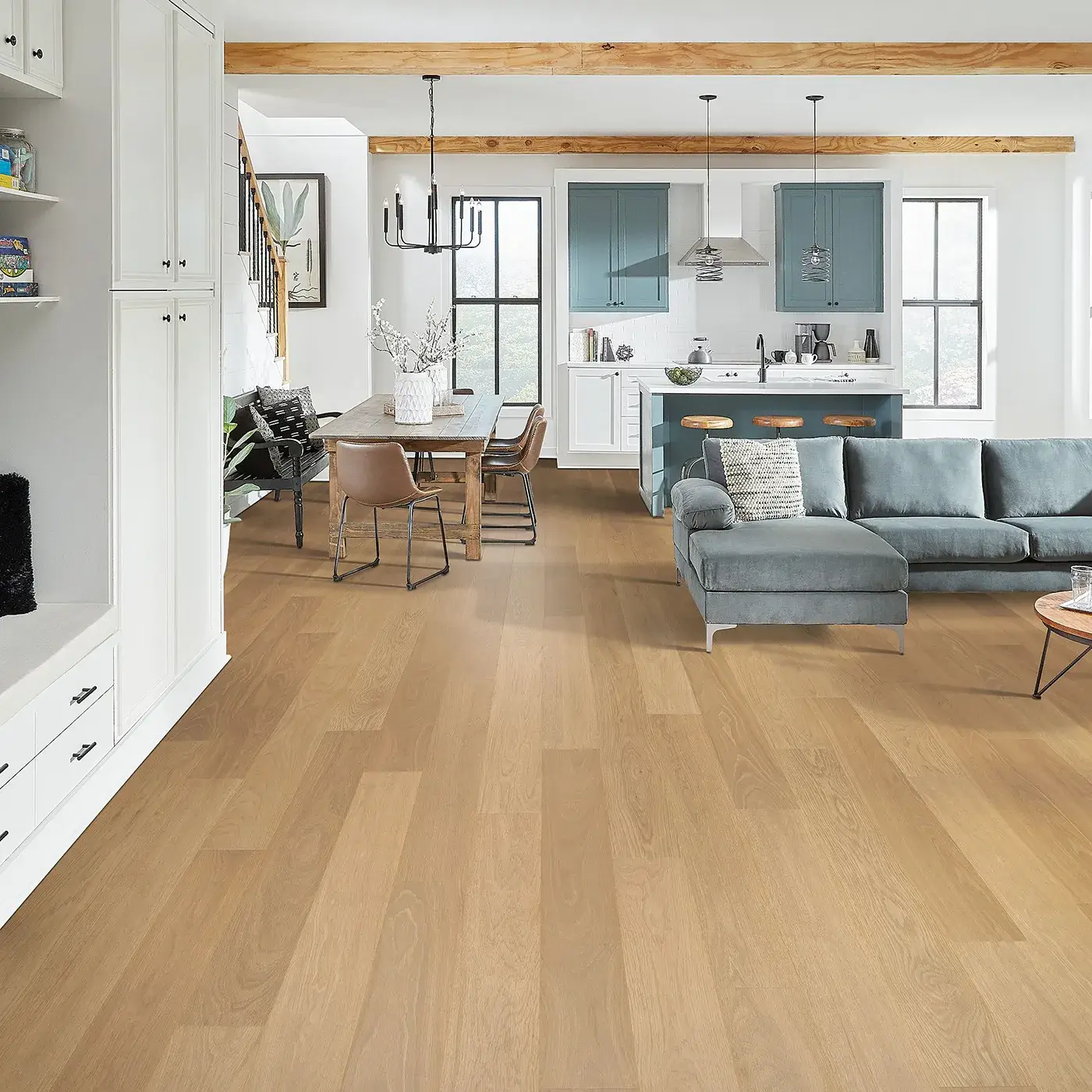 33611_02_room Mohawk Laminate in a light blonde wood color | Donald E. McNabb Flooring